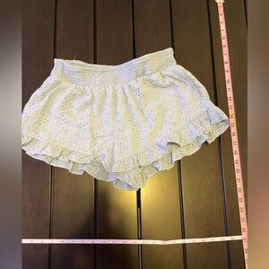 Aeropostale Light Blue Eyelet High Waist Shorts